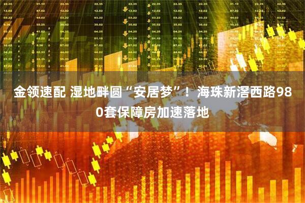 金领速配 湿地畔圆“安居梦”！海珠新滘西路980套保障房加速落地