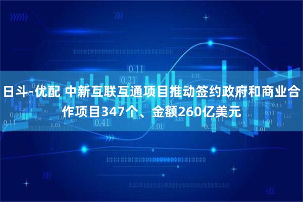日斗-优配 中新互联互通项目推动签约政府和商业合作项目347个、金额260亿美元